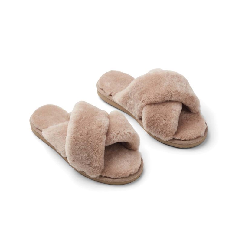 NATURES Collection Slippers Cross Brun 35 1