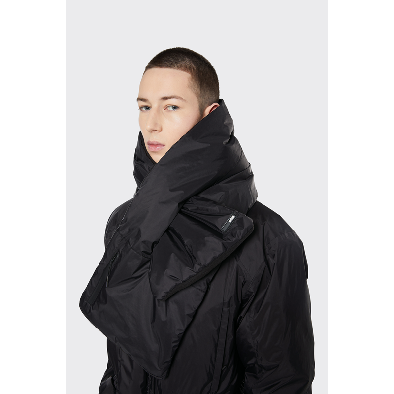 RAINS Tørklæde Padded Nylon Scarf Sort 5