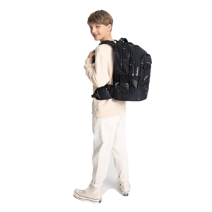 Satch Skoletaske Pack Ninja Matrix Sort/hvid mønster alt image