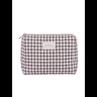 PITAYA Toilettaske Check Medium Sort/Brun