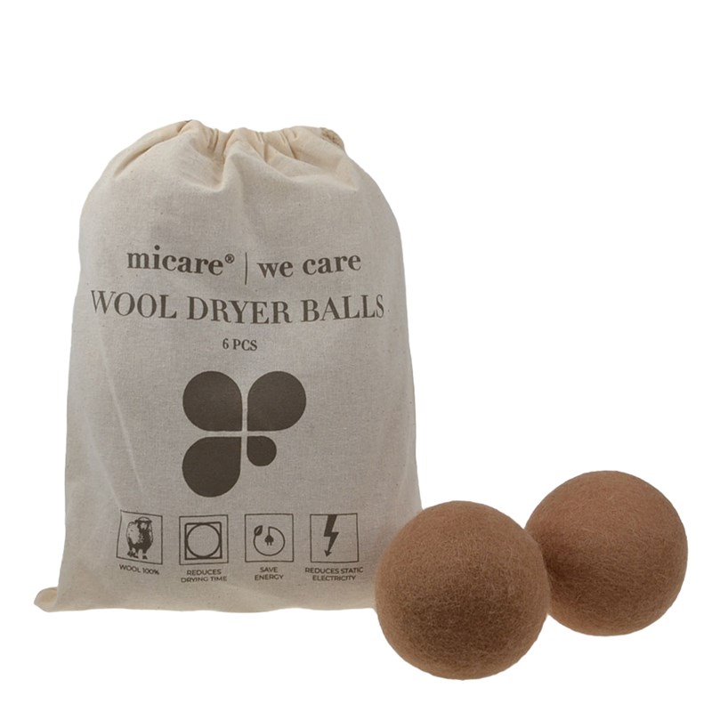 micare Tørrebolde uld 6-pak Beige 1
