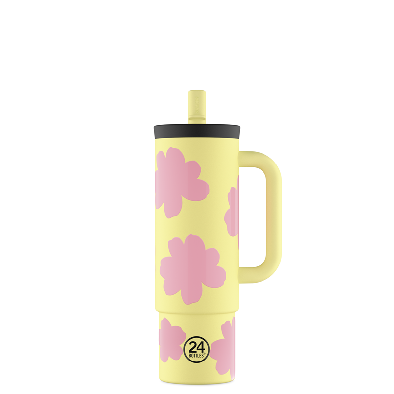 24Bottles Termokop Straw Cup Citrus Gul 1