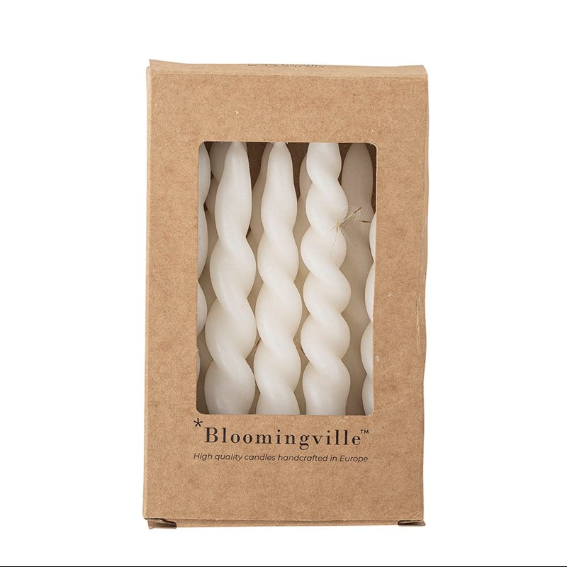 Bloomingville Stearinljus Twist Vit 3