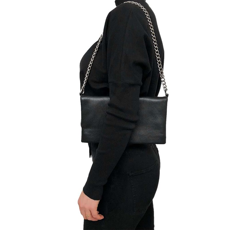 Noir Desire Taskekæde Curb 60 cm Sølv 2