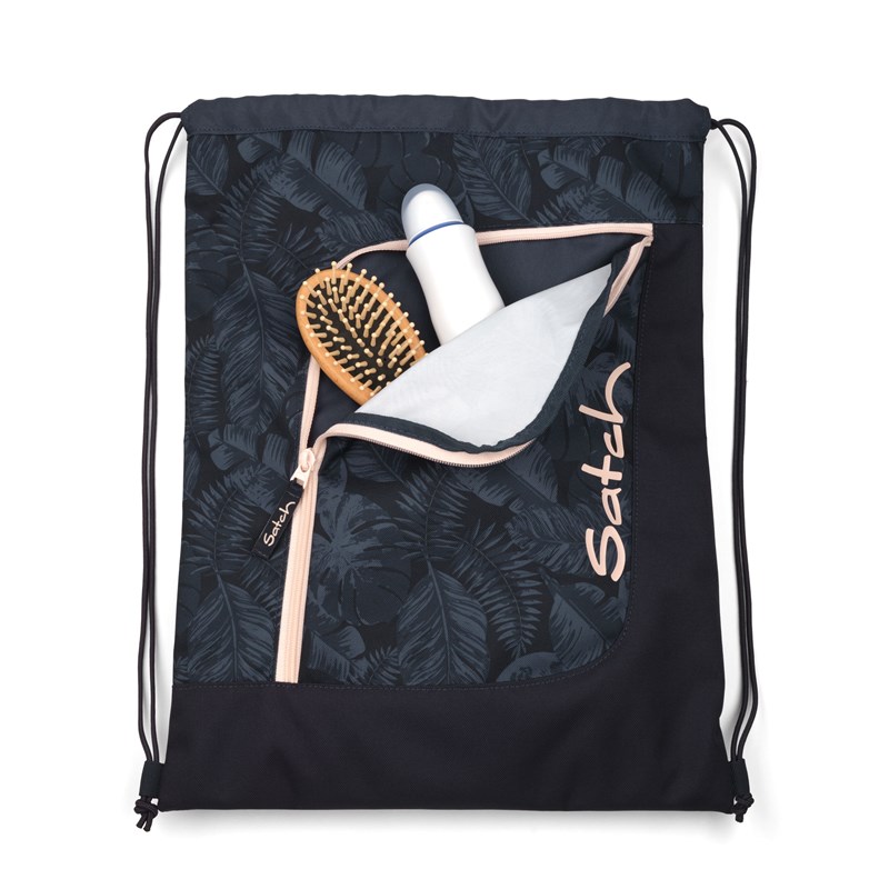 Satch Gymnastikpåse Midnight Jungle Svart/rosa 2