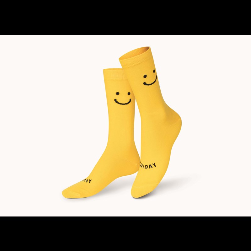 Eat My Socks Strømper Monday Friday 2-pak Grå/gul 2