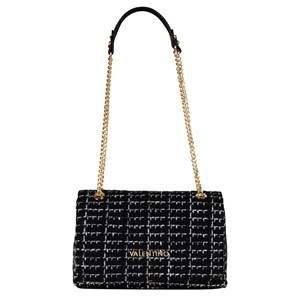 Valentino Bags Axelväska Tweed Svartvitt