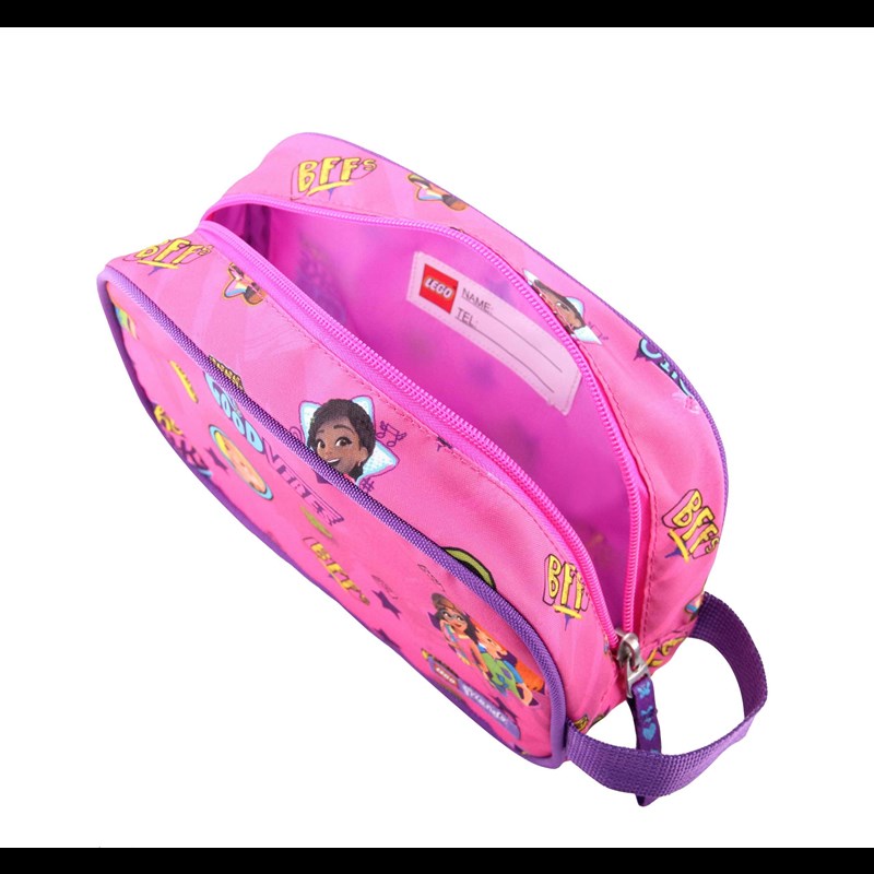 LEGO Bags Toilettaske Friends good vibes Pink mønstret 3