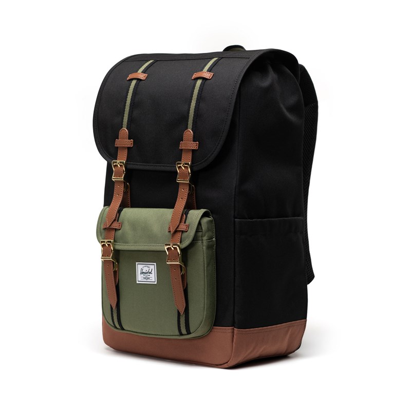 Herschel Rygsæk Little America Sort/Grøn 15" 2