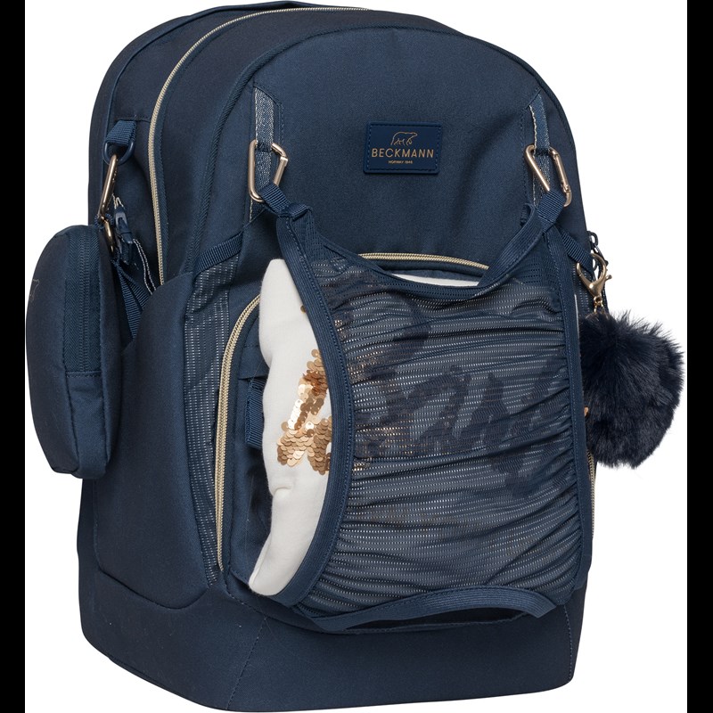 Beckmann Skolväska Sport Air Blue G. Marinblå/Guld 6