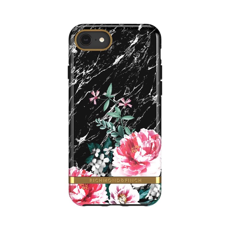 Richmond & Finch Mobilcover Sort/med blomster iPhone 6/6S/7/8/SE 1