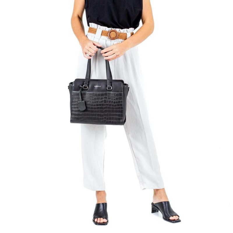 Burkely Håndtaske S Croco Caia Sort/Croco 5