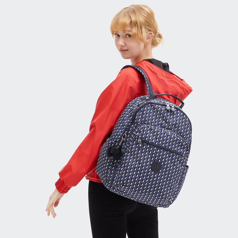 Kipling Ryggsäck Seoul Blå 13" 8