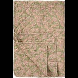 Ib Laursen Filt Quiltet Grönt mönster