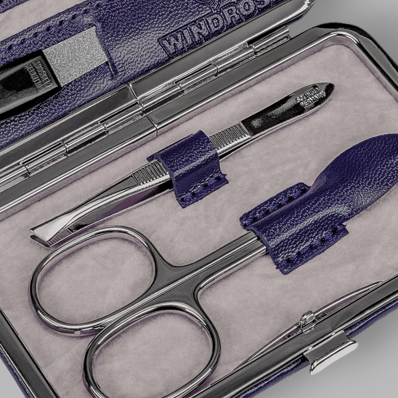 Windrose Manicuresæt Merino M. blå 7