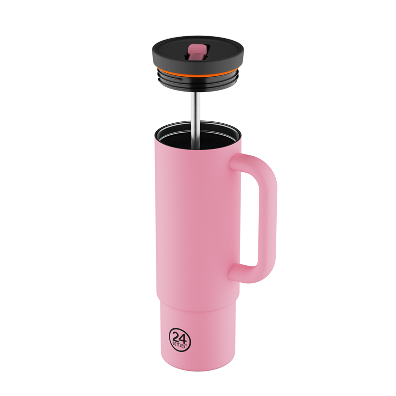 24Bottles Termokop Straw Cup Pink 3