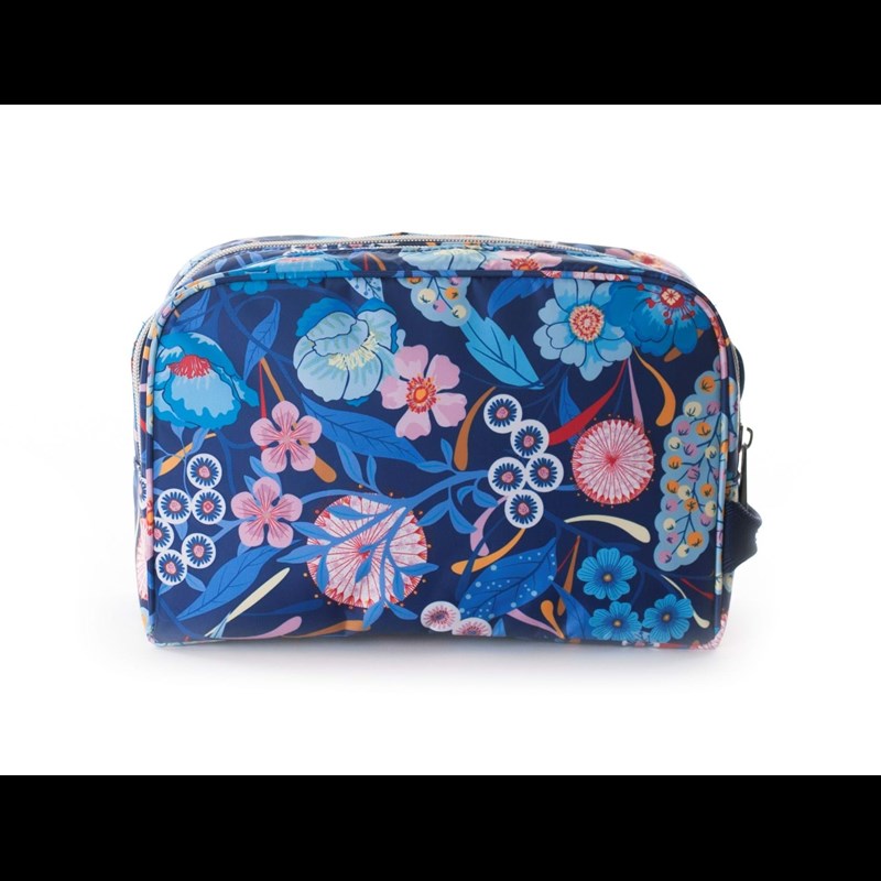 Lilió Toilettaske Cosmetic Blå m/blomst 4