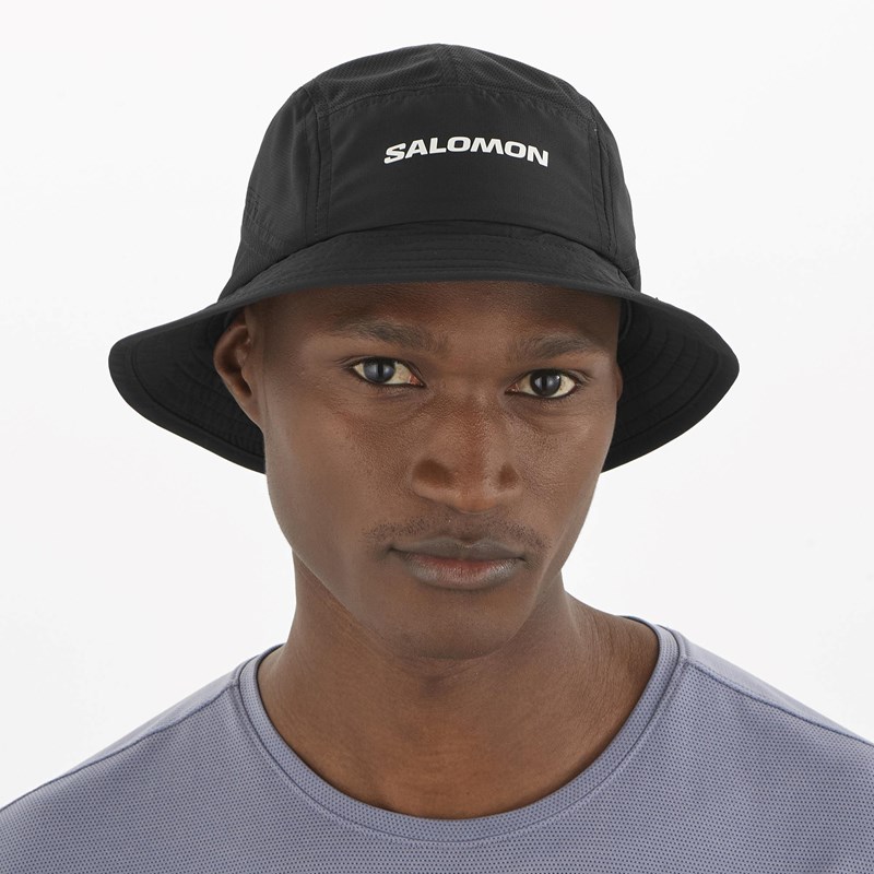 Salomon Løbehat Bucket SHKout Sort Str S/M 2