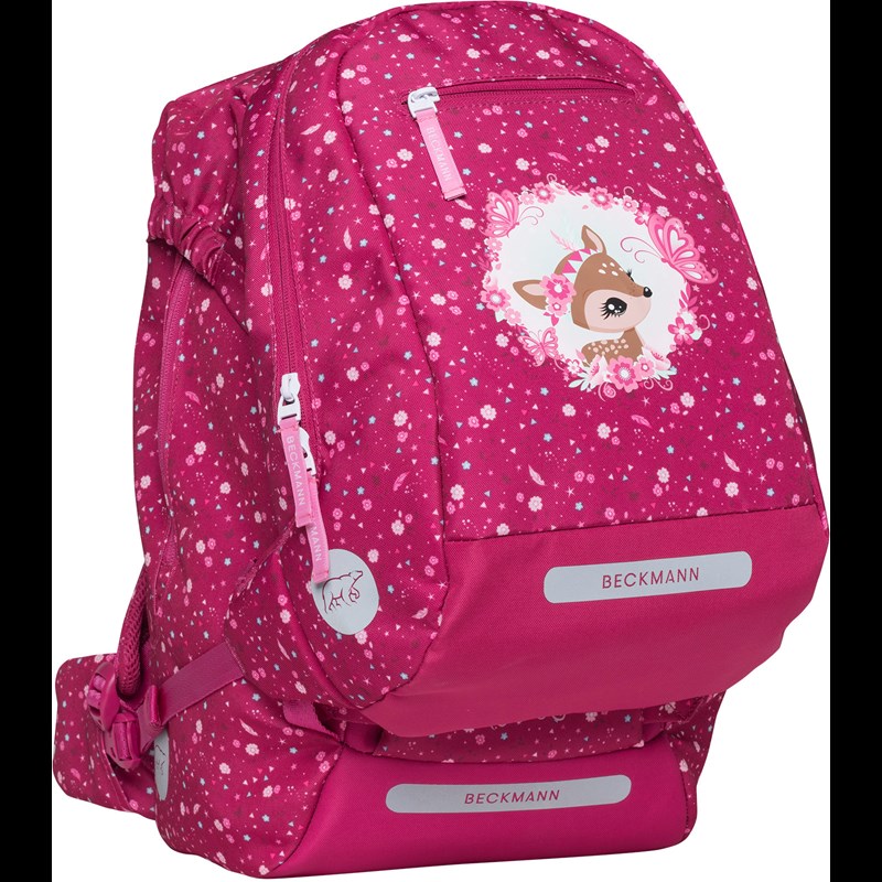 Beckmann Skoletaske Classic Maxi Forest Rød/lyserød 6