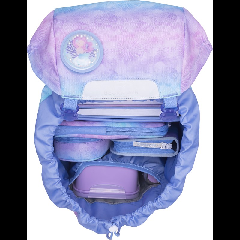 Beckmann Skolväskeset Classic Seashell ljusblå/lila 6