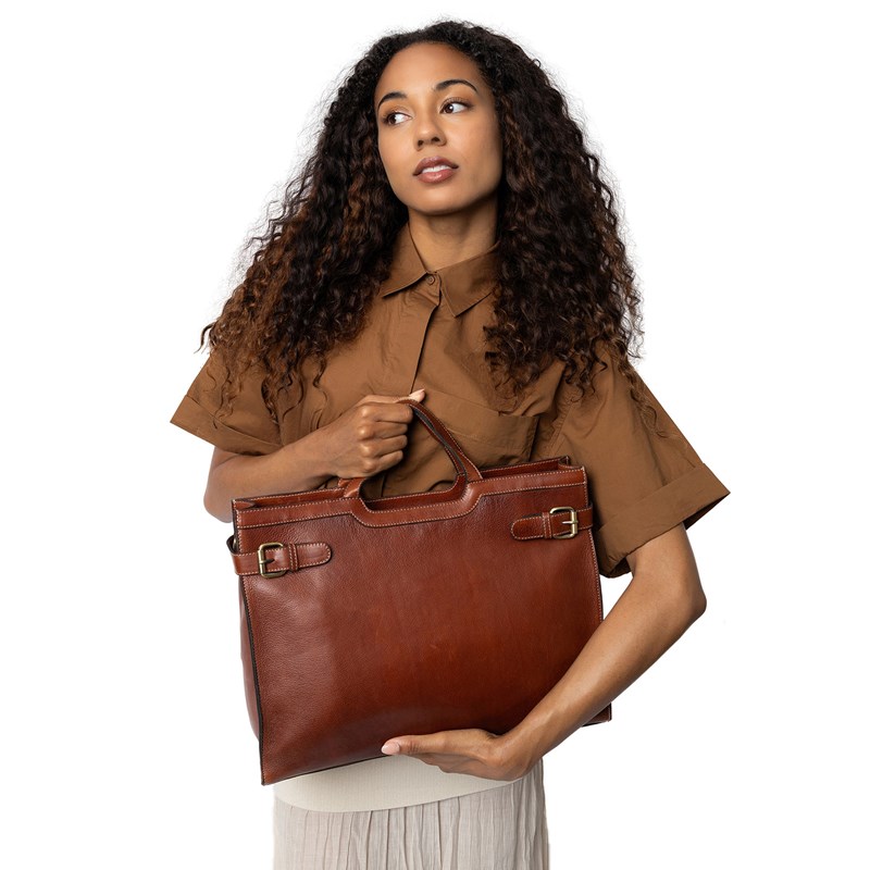 RE:DESIGNED Computertaske May Big Cognac 15" 2
