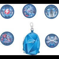 Beckmann Miniryggsäck buttons Blue Ligh Blå/Mönster