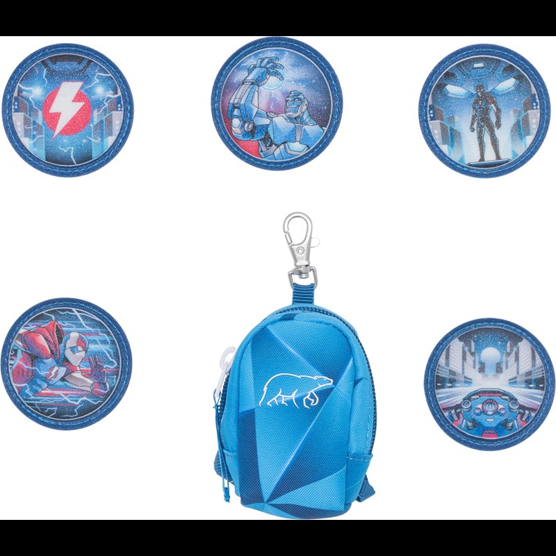 Beckmann Miniryggsäck buttons Blue Ligh Blå/Mönster