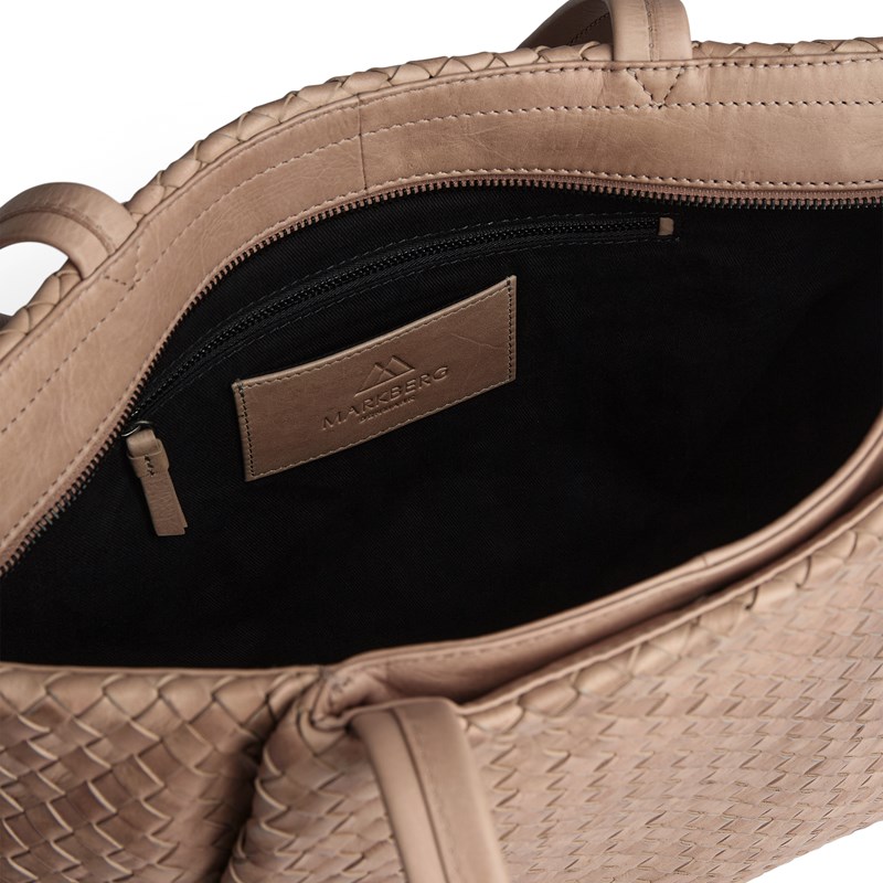 MARKBERG Shopper Sayambg Weave Mocca Brun 15" 3
