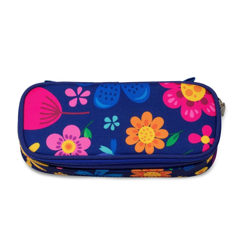 JEVA Penalhus Box Seaflower Blå m/blomst 1