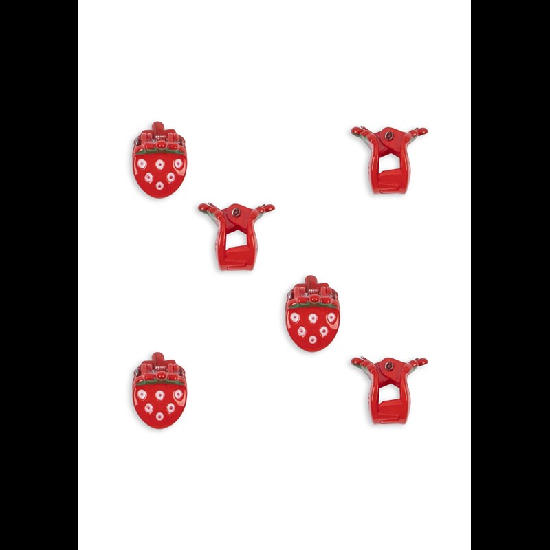 Konges Sløjd Hårklemmer 6-pak Mini Fraise Rød 2