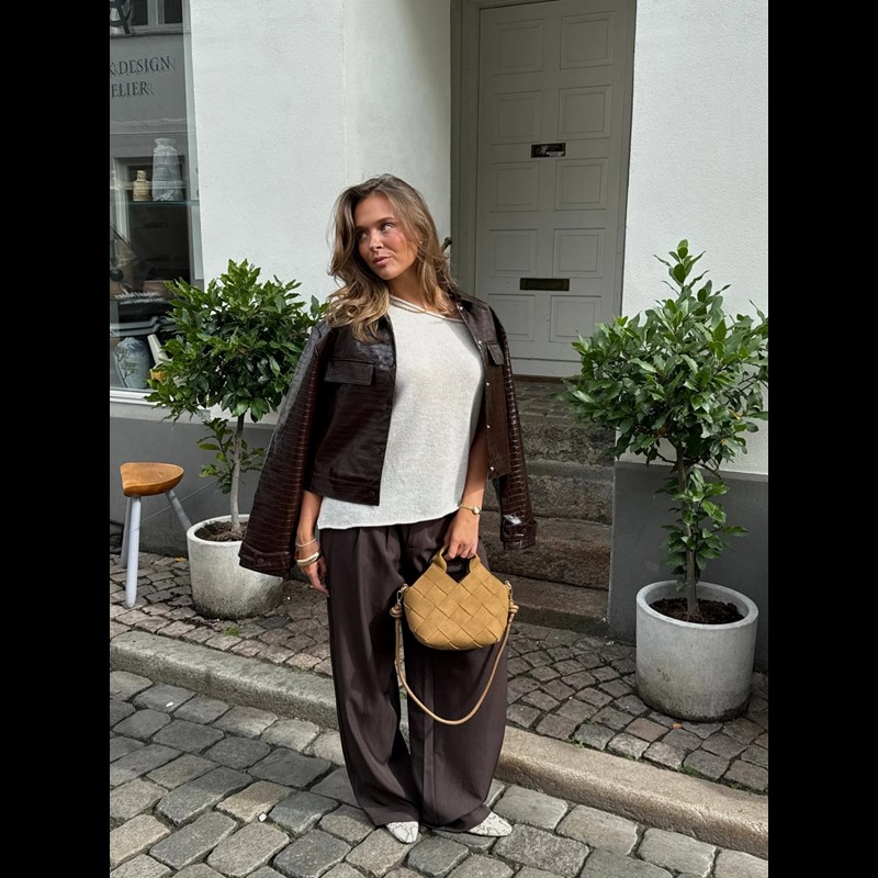 PITAYA Handväska Marly Faux Suede Mocca Brun 2