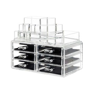 UNIQ Organizer makeup m/6 skuffer Transparent
