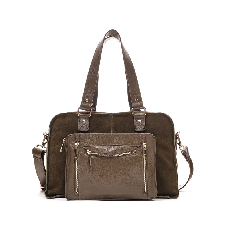 Núnoo Skuldertaske Mille  Oliven Grøn 15" 1