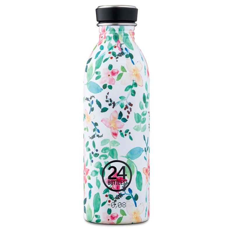 24Bottles Drikkeflaske Urban Bottle Hvid blomst 1