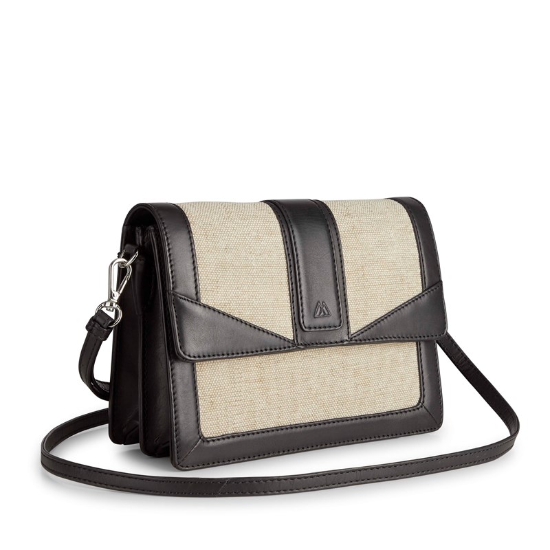 MARKBERG Crossbody Jane Canvas Mix Sort/Beige 3