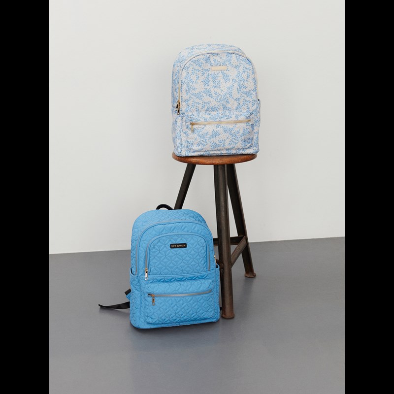 Sofie Schnoor Skoletaske Tara Blå Blomst 6