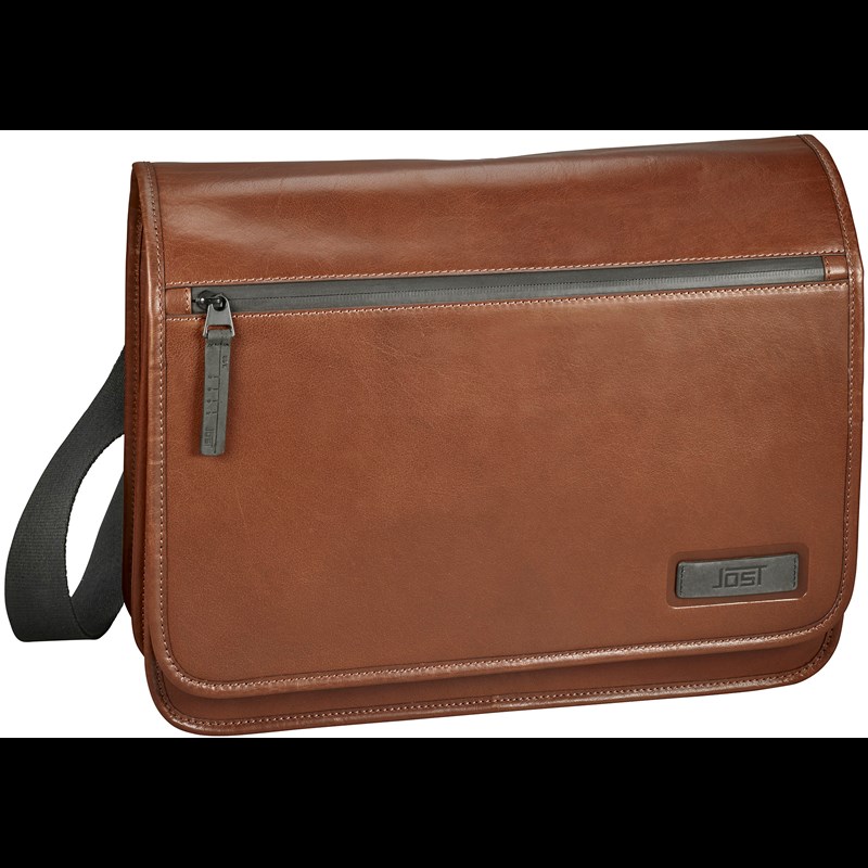 Jost Skuldertaske MALMÖ Cognac 13"