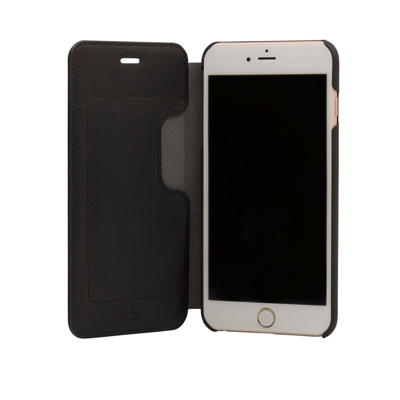 Knomo Mobilcover Leather Sort iPhone 6+/6S+/7+/8+ 3
