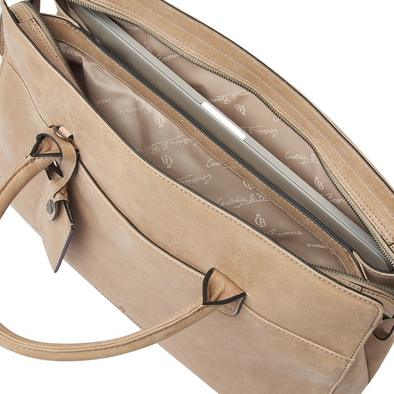 Castelijn & Beerens Håndtaske RFID Beige 15" 7