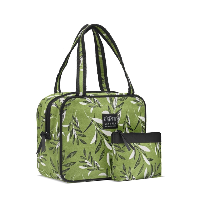Karen Toilettaske sæt 2 delt Grøn/sort 2