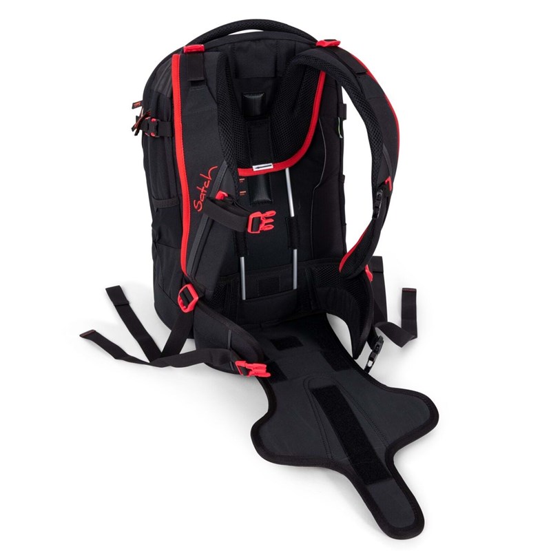 Satch Skoletaske Pack Sort/Rød 4