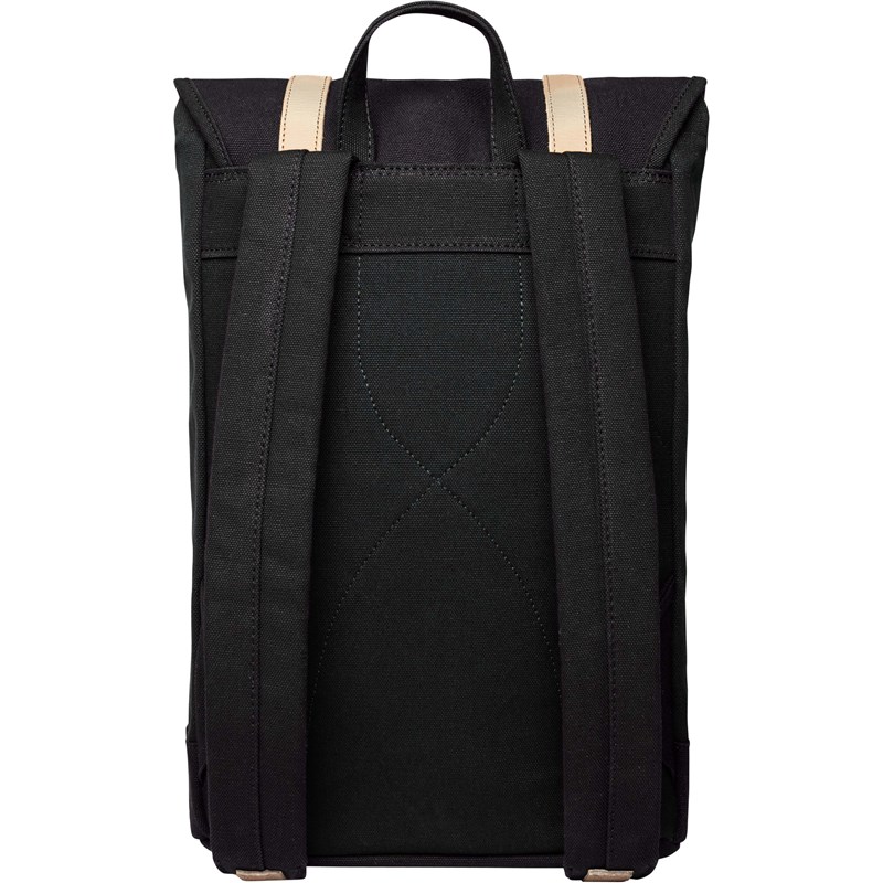 Sandqvist Ryggsäck Stig Svart/Beige 13" 2