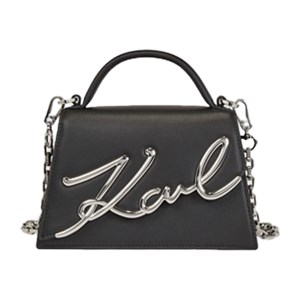 KARL LAGERFELD Axelväska Signature Svart/Silver