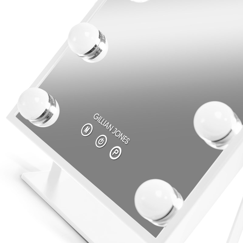 Gillian Jones Spejl Hollywood med LED Pærer Hvid 4