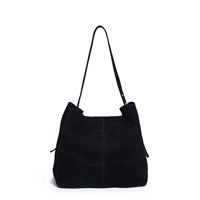 Núnoo Skuldertaske Chiara new suede Sort 1