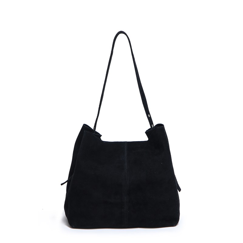 Núnoo Skuldertaske Chiara new suede Sort 1