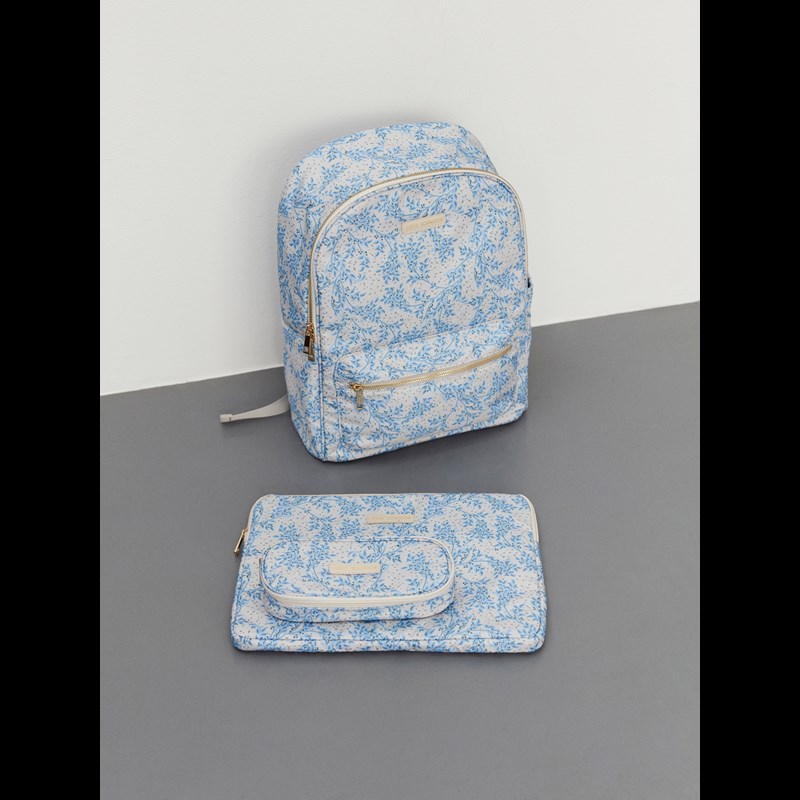 Sofie Schnoor Skoletaske Tara Blå Blomst 2