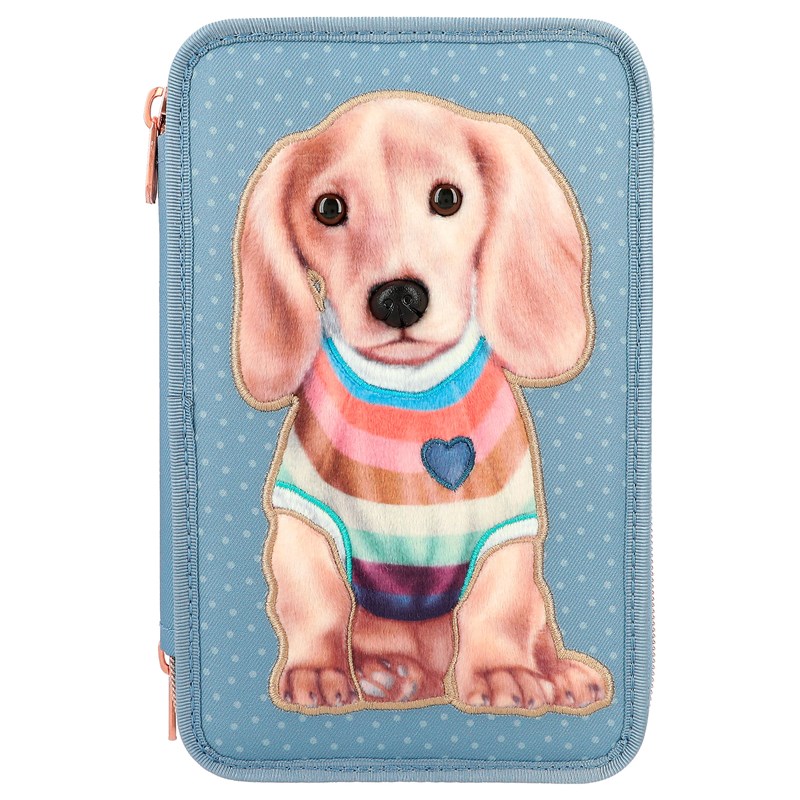 TOPModel Penalhus 3-lags Hund Blå 2