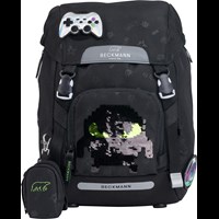 Beckmann Skoletaske Classic Pixel Sort 1