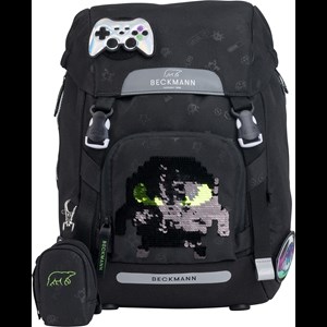 Beckmann Skoletaske Classic Pixel Sort
